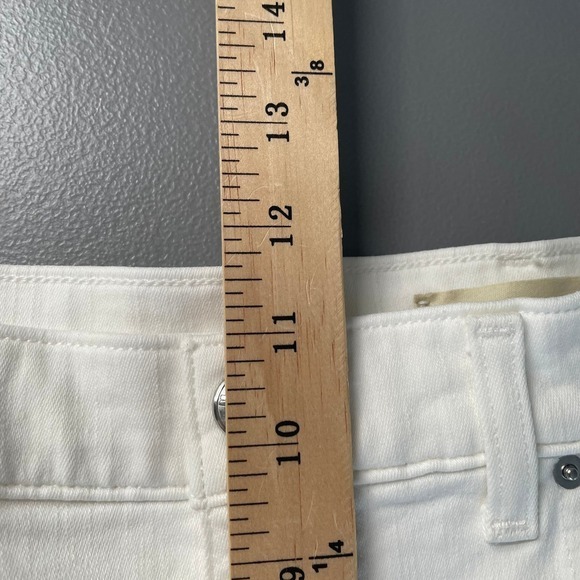 Madewell Flared Wide-Leg Crop Jeans White Raw Hem NU005 Womens Sz 29 NWT - Picture 14 of 15